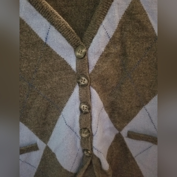 Talbots Argyle Vest - Wool - Large - Picture 4 of 5